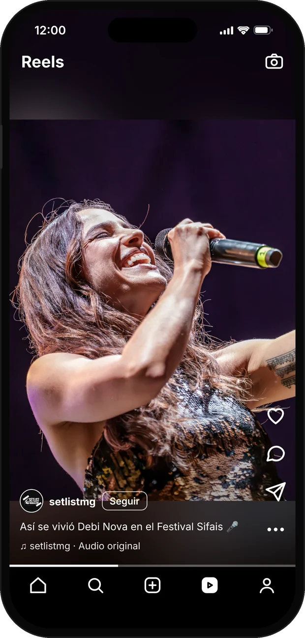 Reel de Setlist con Debi Nova